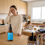 אמא בעומס בוקר במטבח | NOA PatienceFlow™ תמצית פרחי באך